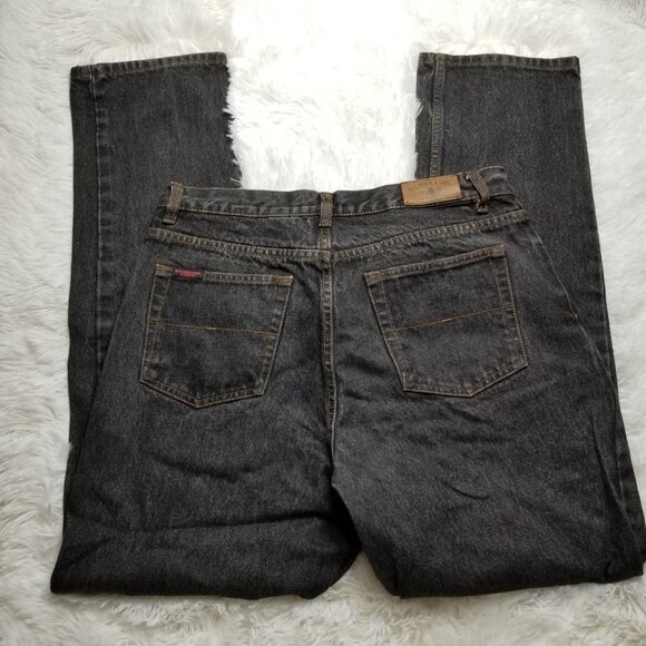 Vintage US Polo Assoc Black Jeans Women Size 13/14 100% Cotton 5 Pocket - Picture 2 of 4